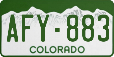 CO license plate AFY883
