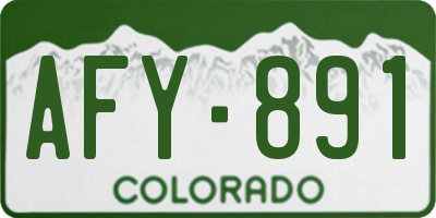 CO license plate AFY891