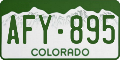 CO license plate AFY895
