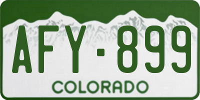 CO license plate AFY899