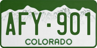 CO license plate AFY901