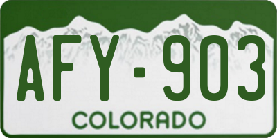 CO license plate AFY903
