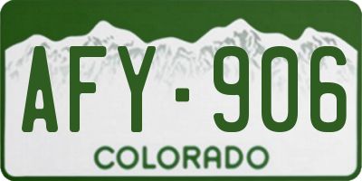 CO license plate AFY906