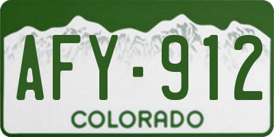 CO license plate AFY912