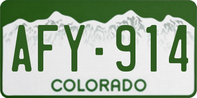 CO license plate AFY914