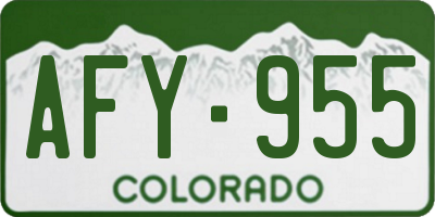 CO license plate AFY955