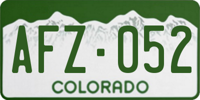 CO license plate AFZ052