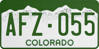 CO license plate AFZ055