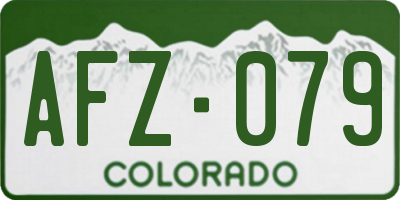 CO license plate AFZ079