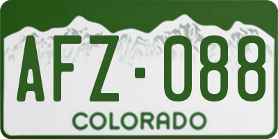 CO license plate AFZ088