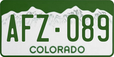 CO license plate AFZ089