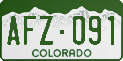 CO license plate AFZ091
