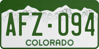 CO license plate AFZ094
