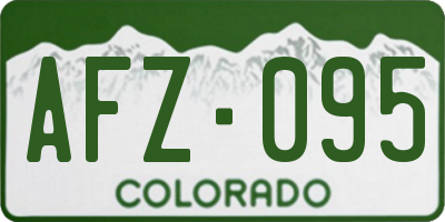 CO license plate AFZ095