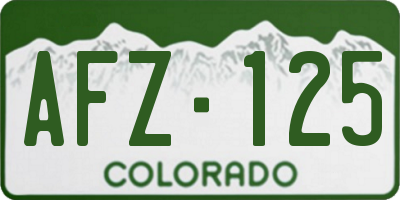 CO license plate AFZ125