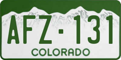 CO license plate AFZ131