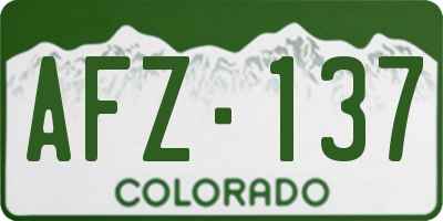CO license plate AFZ137