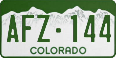 CO license plate AFZ144