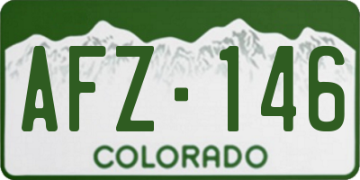 CO license plate AFZ146
