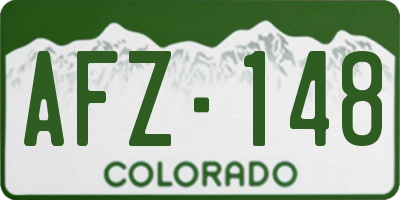 CO license plate AFZ148