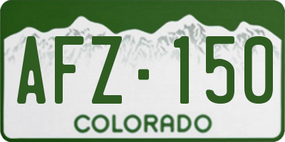 CO license plate AFZ150