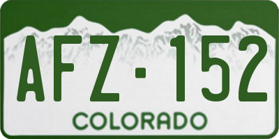 CO license plate AFZ152
