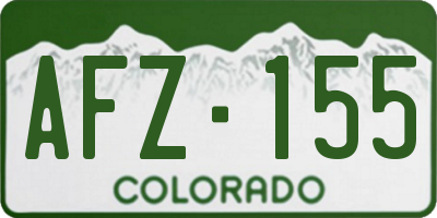 CO license plate AFZ155