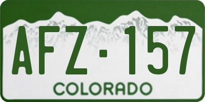 CO license plate AFZ157