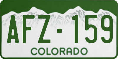CO license plate AFZ159