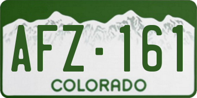CO license plate AFZ161