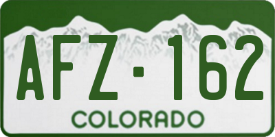 CO license plate AFZ162