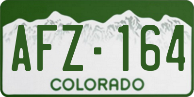 CO license plate AFZ164
