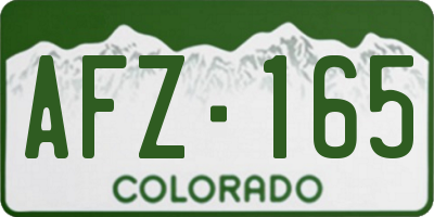 CO license plate AFZ165