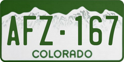 CO license plate AFZ167