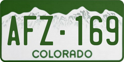 CO license plate AFZ169