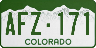 CO license plate AFZ171