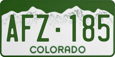 CO license plate AFZ185