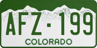 CO license plate AFZ199