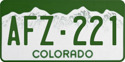 CO license plate AFZ221