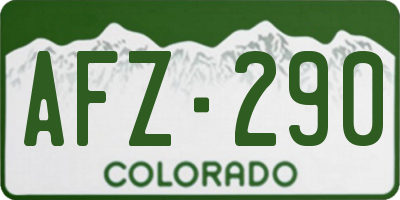 CO license plate AFZ290
