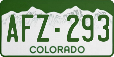 CO license plate AFZ293