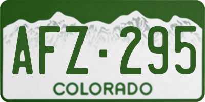 CO license plate AFZ295