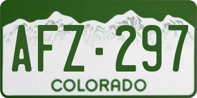 CO license plate AFZ297