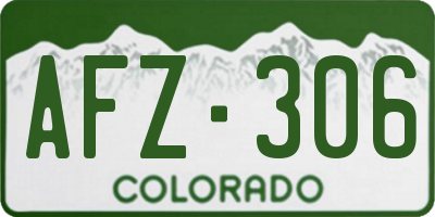CO license plate AFZ306