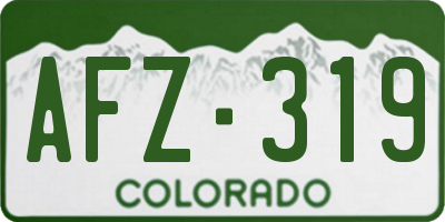 CO license plate AFZ319