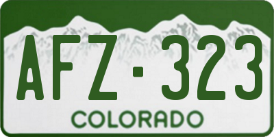 CO license plate AFZ323