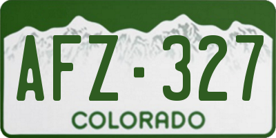 CO license plate AFZ327