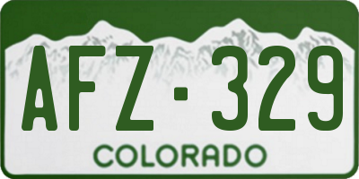 CO license plate AFZ329