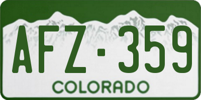 CO license plate AFZ359