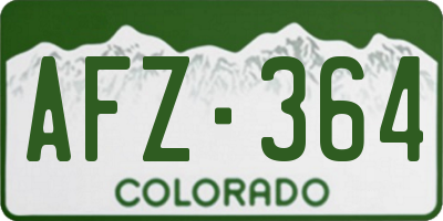 CO license plate AFZ364